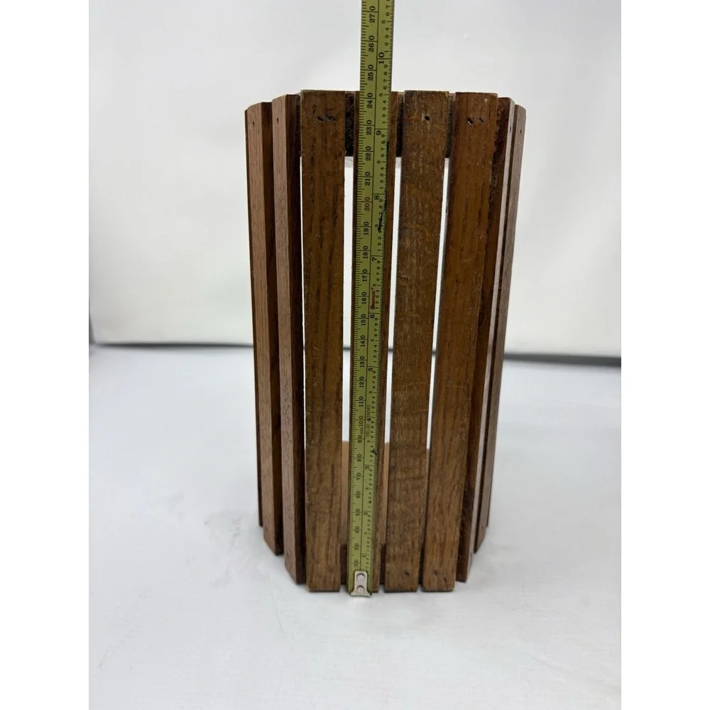Vintage Heart-Shaped Decorative  Wooden Slat Storage Basket/Rack Country Cottage